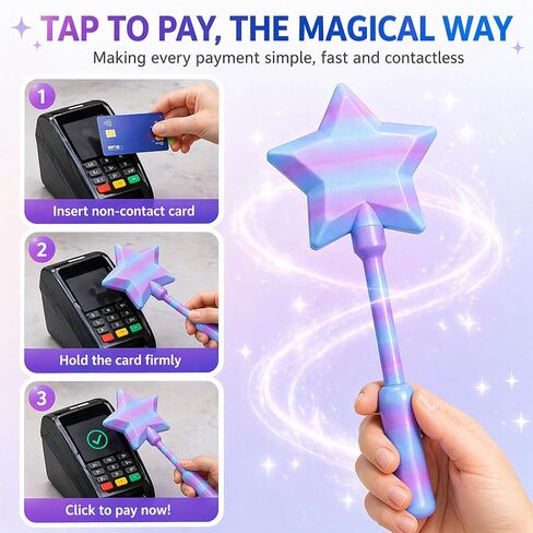 Kauvysaq Credit Card Wand, Magic Wand Credit Card Holder for Everyday Use, Fairy Wand Credit Card Holder with Stellar Design, Compact and Convenient Storage Solution for Credit Cards and IDs in Saudi Arabia