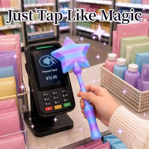 Kauvysaq Credit Card Wand, Magic Wand Credit Card Holder for Everyday Use, Fairy Wand Credit Card Holder with Stellar Design, Compact and Convenient Storage Solution for Credit Cards and IDs in Saudi Arabia
