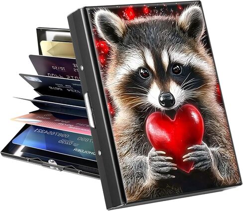 Metal Wallet, Credit Card Holder for Women Men Girls, RFID Blocking Aluminum Wallet Slim Hard Case, Mini Travel Wallet, ID Card Holder Business Card Case,White Cute Cat in Kuwait