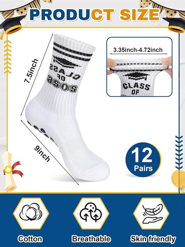 Glitopper 12 Set Class of 2026 Graduation Gifts Sock for Her Him Congratulation Bracelet Set for College School Party Favors in Kuwait