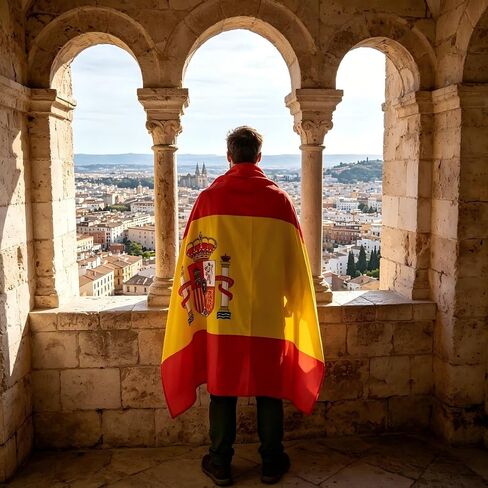 Spain World Cup Flag Fan Wearable Cape,One Size National Support Cape for Sports Events and Celebrations in Kuwait