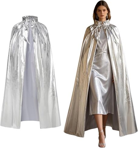 Unisex Adult Gold Printed Cloak Shiny Wizard Cloak for Halloween in Kuwait