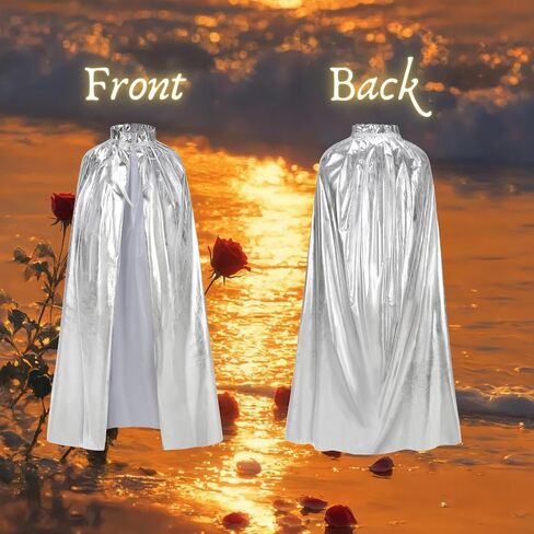 Unisex Adult Gold Printed Cloak Shiny Wizard Cloak for Halloween in Kuwait