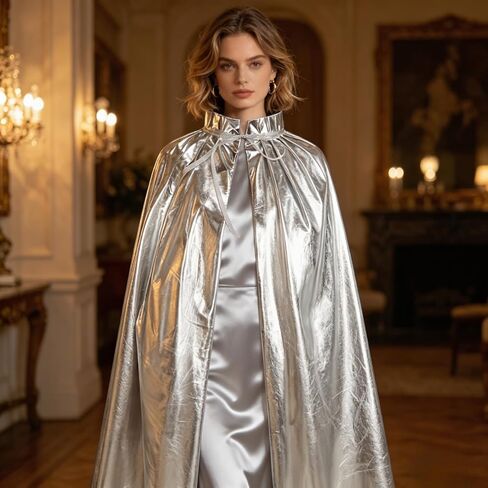 Unisex Adult Gold Printed Cloak Shiny Wizard Cloak for Halloween in Kuwait