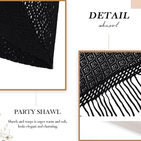 JAKAWIN Womens Shawl Wraps Boho Hip Scarf Beach Tassel Cape in Kuwait