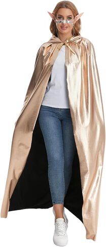 Unisex Adult Gold Printed Cloak Shiny Wizard Cloak for Halloween in Kuwait