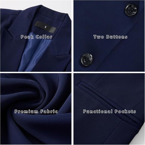 Womens Suits 2 Piece Set Business Pants Suits Dressy Professional Long Sleeve Solid Blazer Set Formal Outfit for Work Office in Saudi Arabia