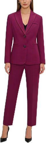 Womens Suits 2 Piece Set Business Pants Suits Dressy Professional Long Sleeve Solid Blazer Set Formal Outfit for Work Office in Saudi Arabia
