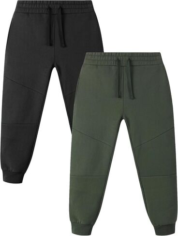 Toddler Boys Pull-on Knit Jogger Pants, Solid Color Soft Terry Sweat Pant with Pocket and Drawstring in Saudi Arabia