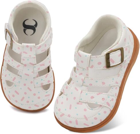 Scurtain Toddler Dress Shoes Little Girl Wide Toe Mary Jane Flat Shoes for Wedding Party School Daily Wear Comfy Boys Girls Barefoot Closed Toe Sandals in Saudi Arabia