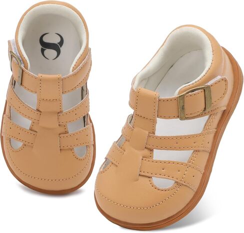 Scurtain Toddler Dress Shoes Little Girl Wide Toe Mary Jane Flat Shoes for Wedding Party School Daily Wear Comfy Boys Girls Barefoot Closed Toe Sandals in Saudi Arabia
