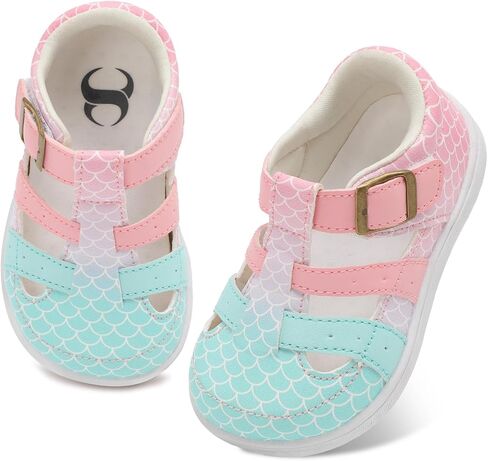 Scurtain Toddler Dress Shoes Little Girl Wide Toe Mary Jane Flat Shoes for Wedding Party School Daily Wear Comfy Boys Girls Barefoot Closed Toe Sandals in Saudi Arabia