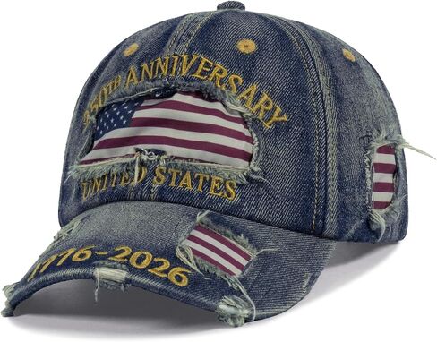 250 Anniversary USA Hat,America 250th Year United States Cap for Men Women,Patriot Embroidered US Birthday Merchandise in Kuwait