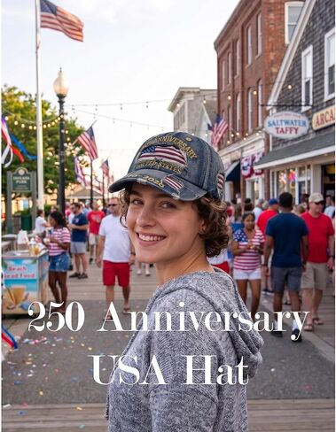 250 Anniversary USA Hat,America 250th Year United States Cap for Men Women,Patriot Embroidered US Birthday Merchandise in Kuwait