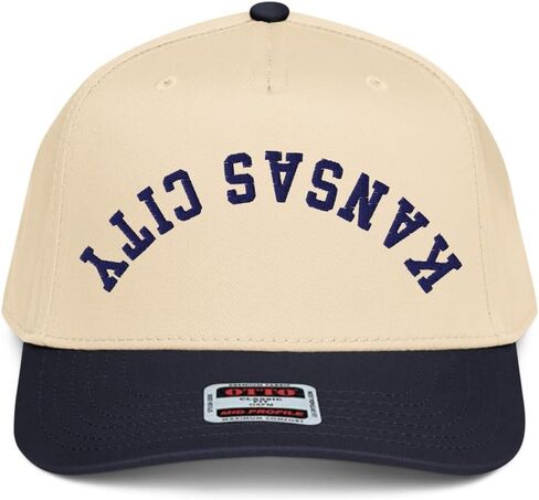 قبعة NX1 Upside Down Kansas City مطرزة بلونين قبعة متوسطة التاج منحني بيل Snapback للرجال والنساء in Kuwait