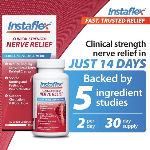 Instaflex Clinical Strength Nerve Relief - 60 Vegan Capsules in Saudi Arabia