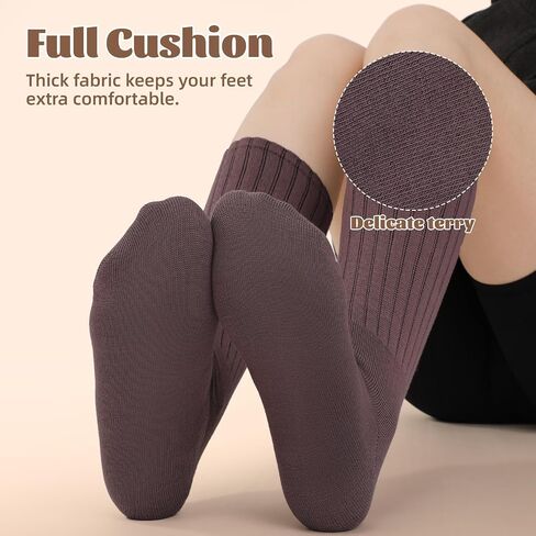 6 أزواج من الجوارب المترهلة للنساء جوارب طويلة للركبة جوارب طويلة من القطن قابلة للتنفس ألوان سادة غير رسمية in Kuwait