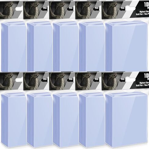 3000 Count MTG Card Sleeves Top Loaders for Trading Cards, Clear Baseball Card Sleeve, Soft Penny Card Sleeves Protectors Fits MTG Cards, Sports Cards, Game Cards in Saudi Arabia