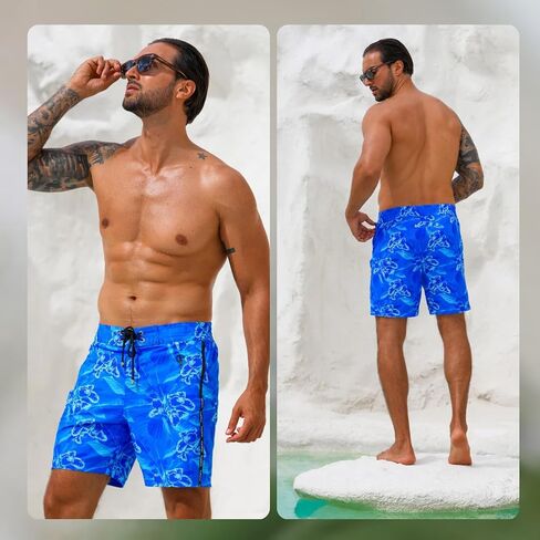 Tucann Men's Trunks 7" Compression Liner Quick Dry Zipper Pocket Chlorine Resistan 4 Way Stretch Swim Shorts for Men in Saudi Arabia