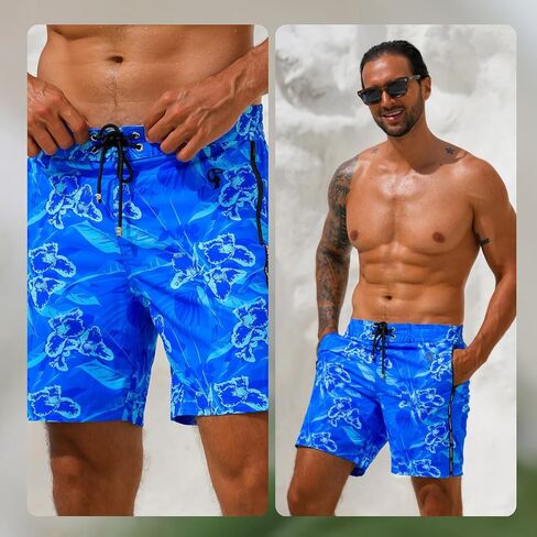 Tucann Men's Trunks 7" Compression Liner Quick Dry Zipper Pocket Chlorine Resistan 4 Way Stretch Swim Shorts for Men in Saudi Arabia