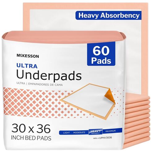 McKesson Underpads Disposable Bed Pads 36" x 36" [50 Count], Heavy Absorbency, Ultra Incontinence Chux Pads for Adults, Elderly, and Baby, Pee Pads in Kuwait