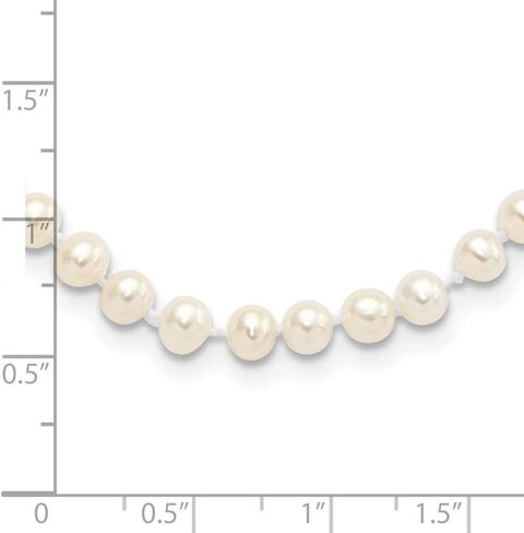 925 الفضة الاسترليني الروديوم 4-5mm الأبيض المياه العذبة مثقف اللؤلؤ قلادة 16 "إلى 28" in Kuwait