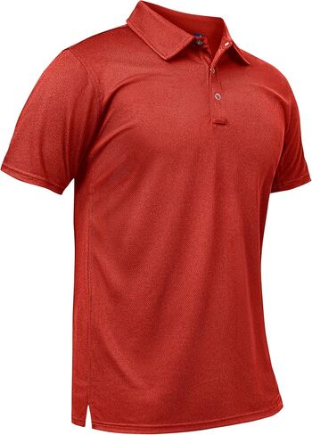 Mens Polo Shirt Quick Dry Moisture Wicking Golf Tactical Breathable Performance Athletic Short Sleeve Collared Shirt in Saudi Arabia