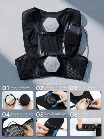 LABEWVI Semiconductor Peltier Cooling Vest with 20000mAh Battery Pack, 3 Cooling Modes, Up to -24℃ Cooling in Saudi Arabia