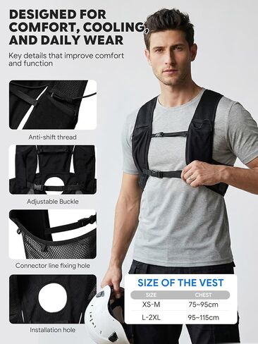 LABEWVI Semiconductor Peltier Cooling Vest with 20000mAh Battery Pack, 3 Cooling Modes, Up to -24℃ Cooling in Saudi Arabia