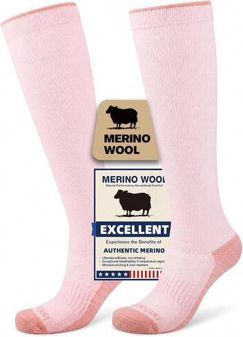 Merino Wool Compression Socks for Women & Men, 20-30 mmHg Knee High Dryarn Socks for Flying, Travel in Saudi Arabia