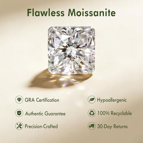 2.8CTTW Princess Cut Moissanite Wedding Sets for Women, 3 Stone Engagement Ring D Color VVS1 with Certificate, Eternity Anniversary Bridal Sets Size 5-10 in Saudi Arabia
