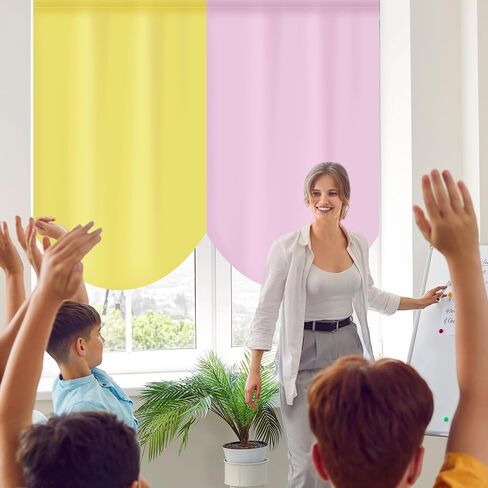 6 قطع ستائر كولور كراش للفصول المدرسية، ستائر ملونة للعودة إلى المدرسة، ديكورات نوافذ للفصول الدراسية لرياض الأطفال ومرحلة ما قبل المدرسة وغرفة النوم وغرفة اللعب in Kuwait