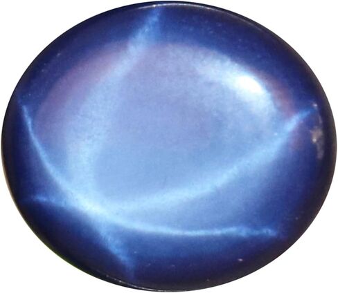 REAL-GEMS 6 Rays Star Sapphire 11 Ct. Perfect Oval Shape Cabochon Loose Gemstone in Kuwait