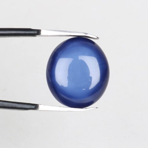 REAL-GEMS 6 Rays Star Sapphire 11 Ct. Perfect Oval Shape Cabochon Loose Gemstone in Kuwait