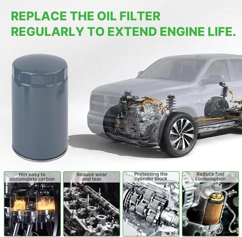 6.7L Cummins Diesel Filter Set Fit for 2013-2018 Dodge Ram 2500 3500 4500 5500 6.7L - Fuel/Water Separator Filter Kit 68197867AA, Fuel Filter 68157291AA; Engine Oil Filter 5083285AA in Kuwait