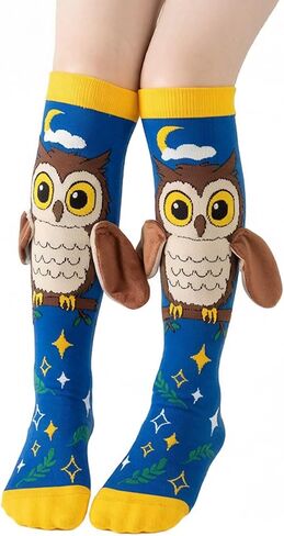 Girls Crazy Socks Knee High 3D Animal Socks for Kids Funny Wacky Novelty Animals Sock Gifts for Girls Teens Women in Saudi Arabia