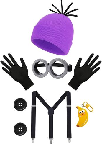 Cartoon Character Costume Accessories for Adults, Funny Accessory Kit with Goggles Buttons for Halloween Cosplay in Saudi Arabia