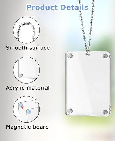 4pcs Car Hanging Photo Holder with Magnetic Frame for Rear View Mirror – Personalized Acrylic Picture Display Car Accessories in Saudi Arabia