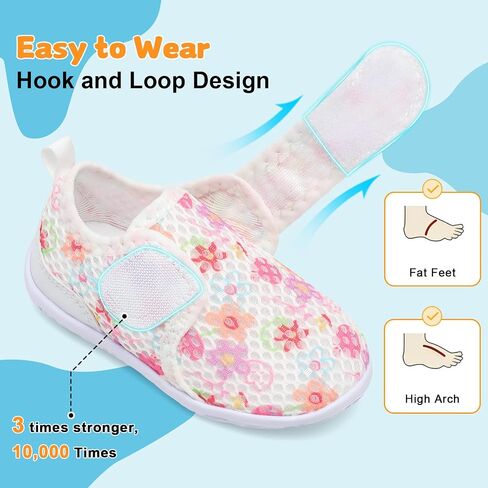JOINFREE Baby Water Shoes Toddler Boys Girls Sandals Lightweight Beach Swim | Breathable Kids Barefoot Quick-Dry Pool Auqa Socks Infant First Walking Non-slip Machine Washable Adjustable Hook and Loop in Saudi Arabia