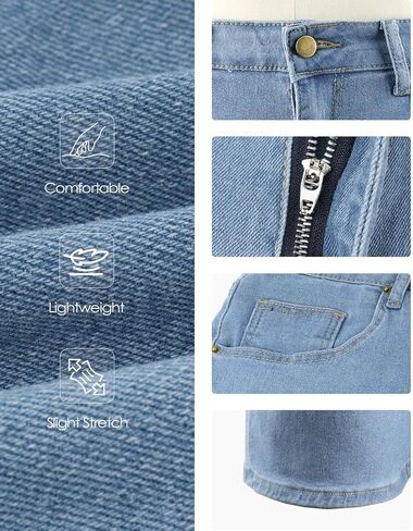 Liloak Mens Jean Shorts Pack, Mens Denim Shorts Stretch Straight Leg Jorts Men Casual Summer Shorts in Kuwait