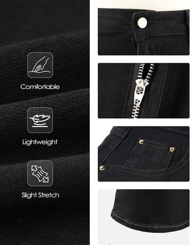 Liloak Denim Shorts Pack for Men, Mens Jean Shorts Relaxed Fit, Stretchy Jorts Men Summer Casual Wear in Kuwait