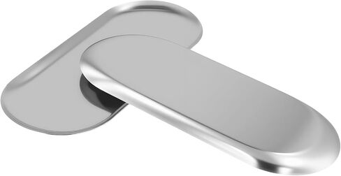 8 Pack 12 x 5 Inch Oval Stainless Steel Decorative Tray, Silver, Metal Serving Jewelry Tray for Bathroom Makeup in Kuwait