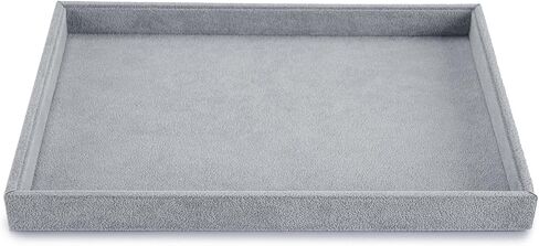 12 Grids Velvet Jewelry Tray Bracelet Trays Bangle Holder for Bracelet Bangle Earring Ring Display Storage (Gray) in Kuwait