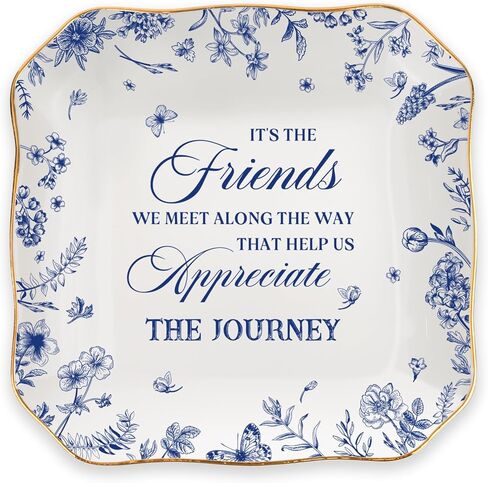 Friendship Gifts for Women,Best Friend Birthday Gifts For Women,Jewelry Tray,Birthday Gift for Womens Friendship,4x4 Small Jewelry Dish Trinket Dish,Unique Gift For Friends Coworkers in Saudi Arabia