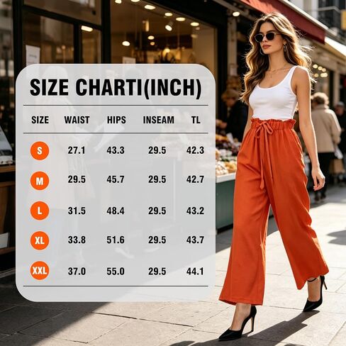 Women Wide Leg Casual Pants High Waist Flowy Palazzo Trousers Adjustable Knot Stylish Lounge Business Pants with Pockets in Saudi Arabia