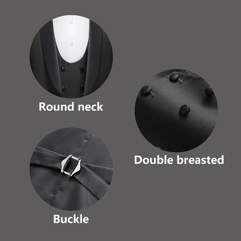 Rogers & Morris Tuxedo Suits for Men Solid Black 4 Piece Regular Fit Formal Set in Saudi Arabia