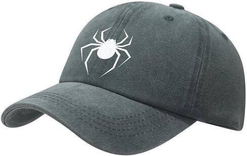 Negi Spider Printed Kids Hat Adjustable Baseball Cap for Teen Boys and Girls Distressed Washed Cotton Cowboy Hats in Saudi Arabia