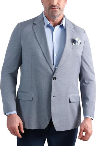 Haggar Men's Big & Tall Jmh Premium Stretch Tailored Fit Subtle Pattern Sport Coats in Kuwait