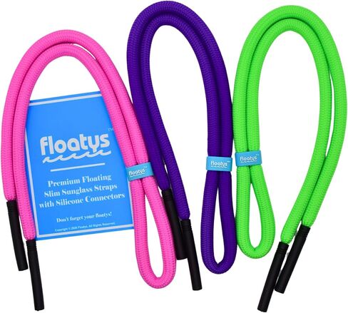 Slim Super Comfort Floating Eyeglasses Straps 3 Pack | Flexible | Lock Tight Connectors | Fun Colors | Men Women in Saudi Arabia