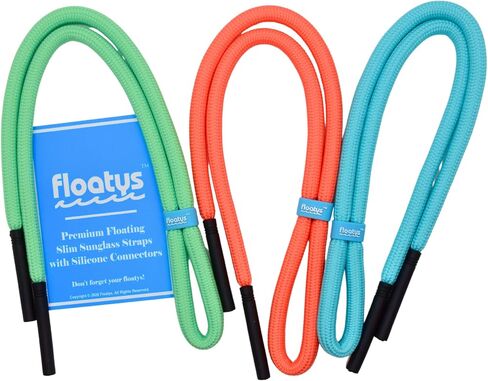 Slim Super Comfort Floating Eyeglasses Straps 3 Pack | Flexible | Lock Tight Connectors | Fun Colors | Men Women in Saudi Arabia